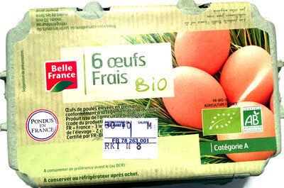 6 Oeufs frais Bio - Product - fr