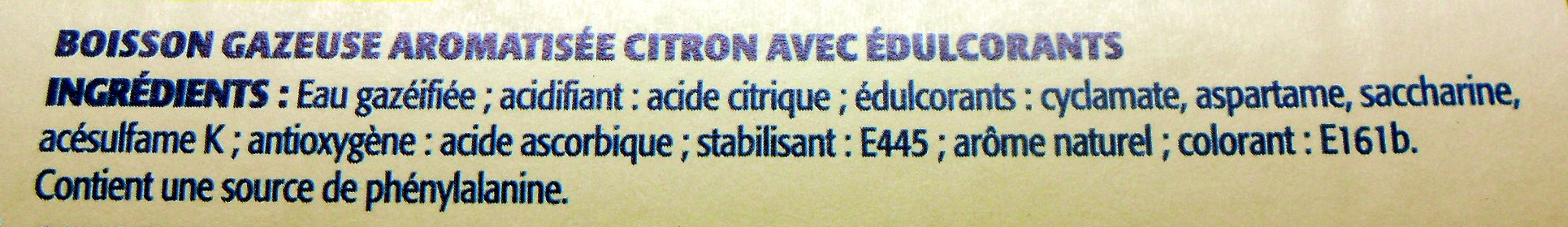 Soda citron - Zutaten - fr