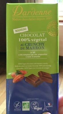 CHOCOLAT NOIR 71% ET CRUNCHY DE MARRON SG - Produit