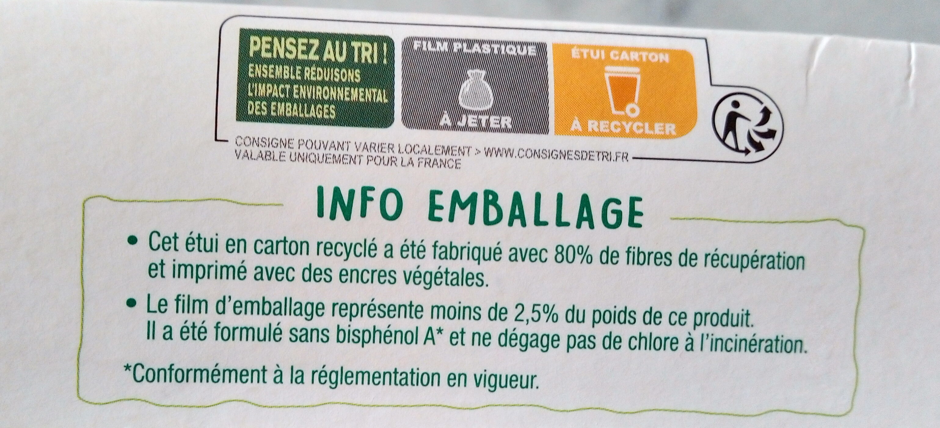 Tofinelle cèpes en persillade - Recycling instructions and/or packaging information - fr
