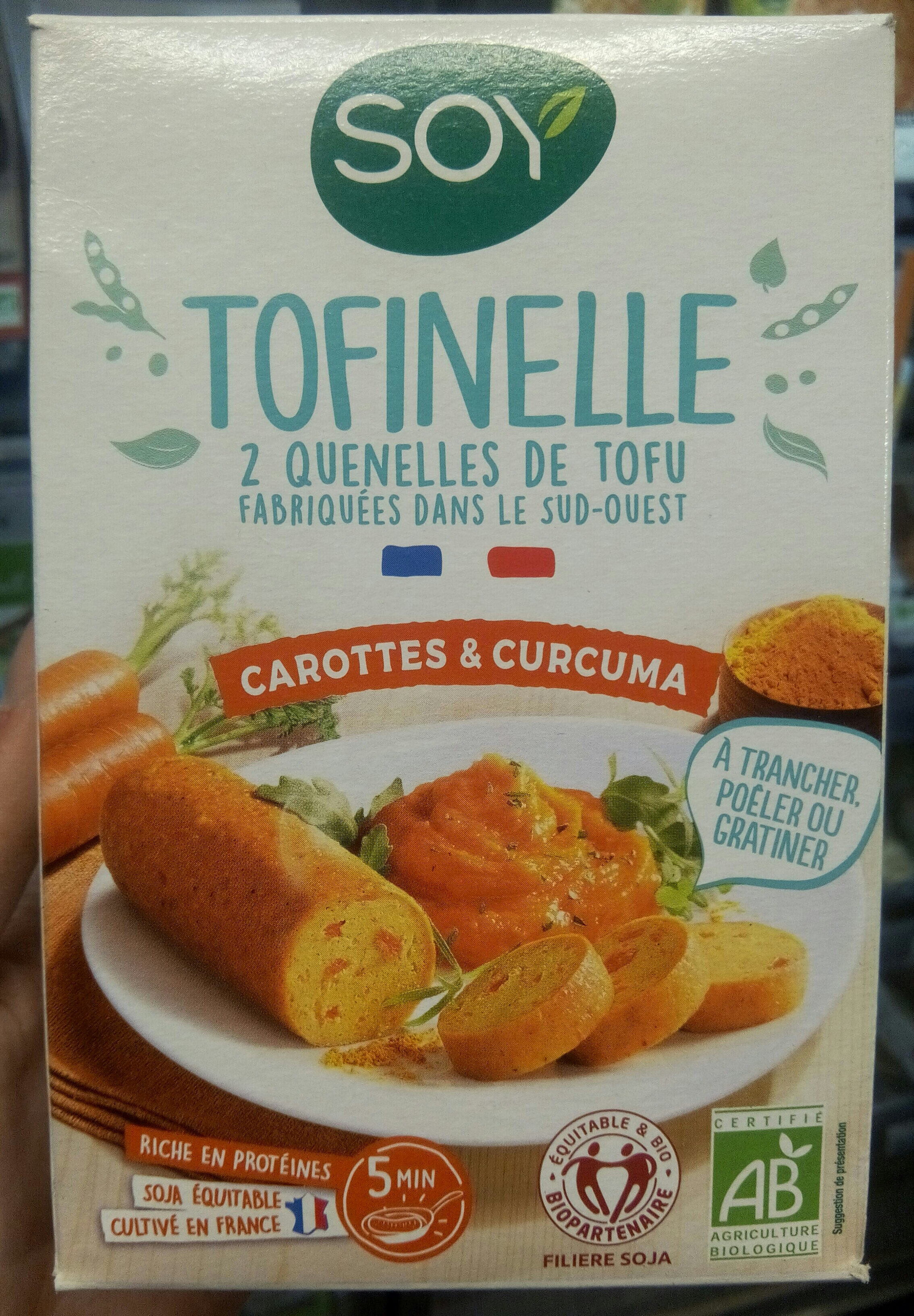 Tofinelle carottes & curcuma bio - Produit