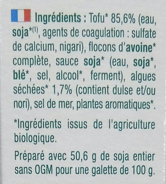 Croc Tofou aux algues de Bretagne - Ingredients - fr