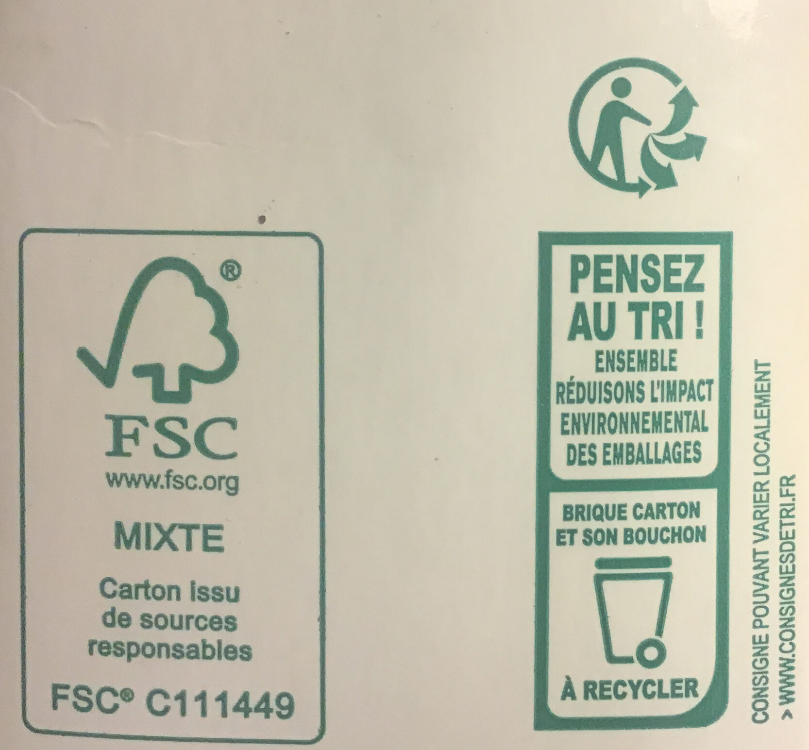 Biosoy Nature - Recycling instructions and/or packaging information - fr