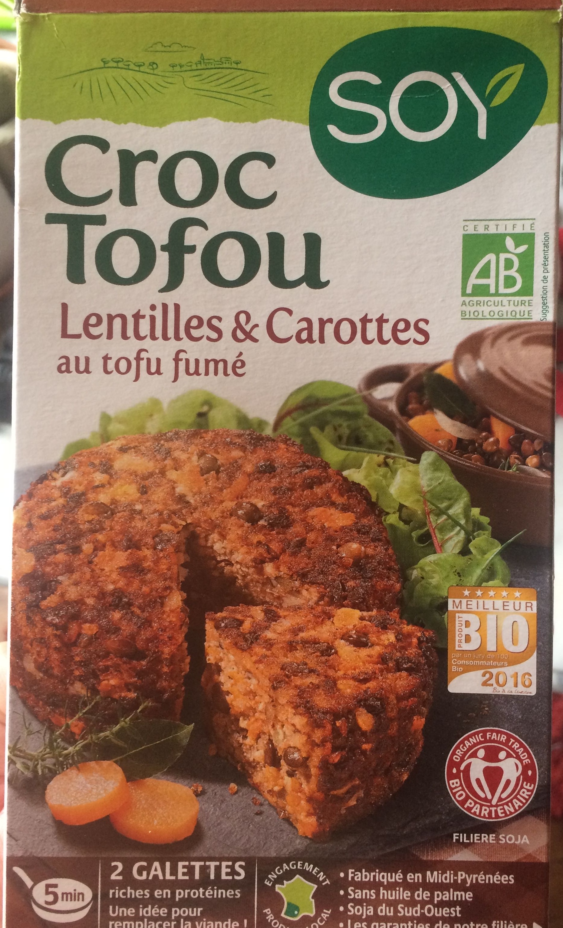 Croc Tofou Lentilles carottes - Produit