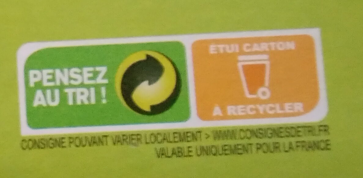 Torsades Riz-Lentilles - Instruction de recyclage et/ou informations d'emballage