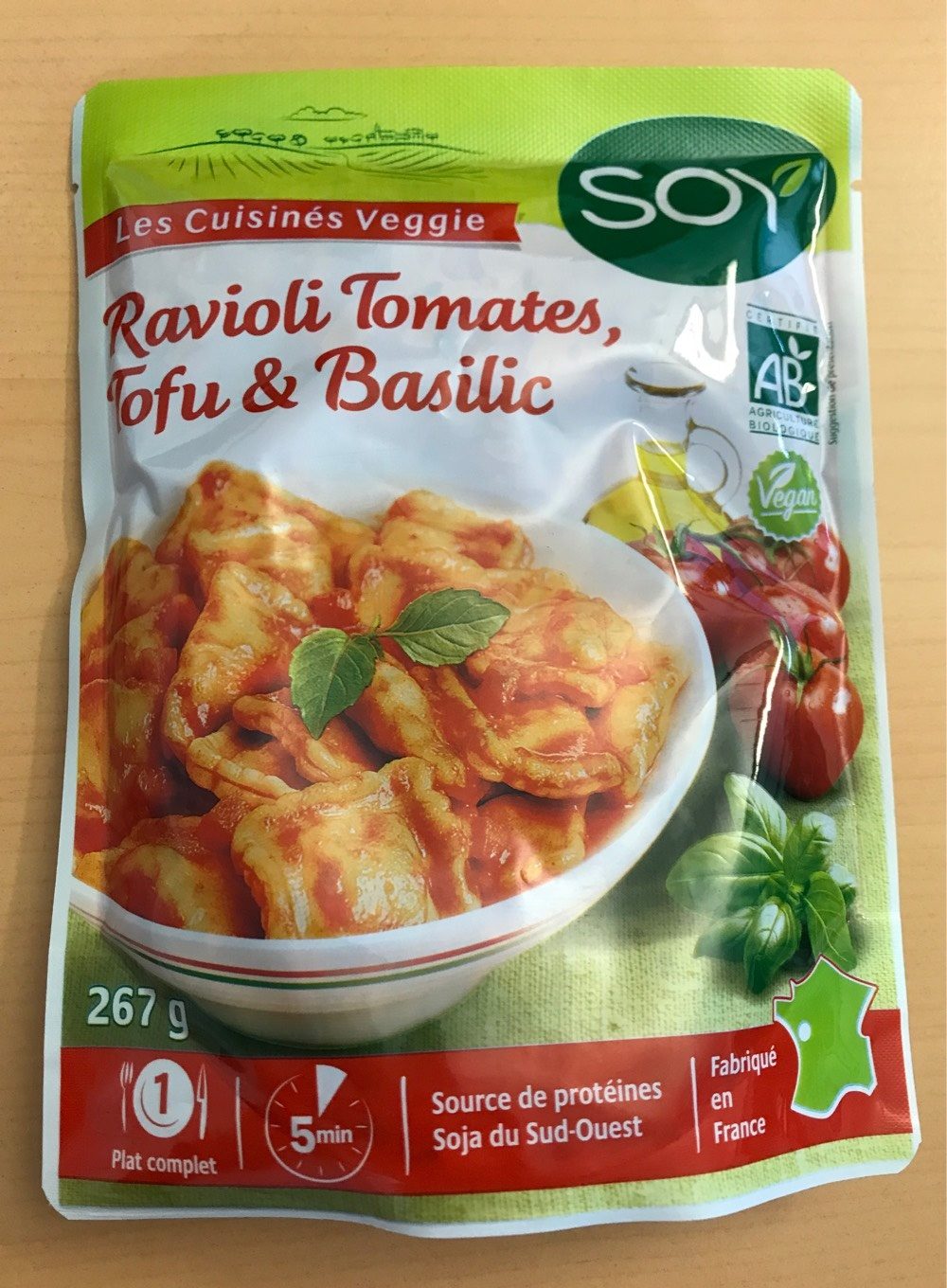 Ravioli Tofu Tomates et Basilic - Produkt - fr