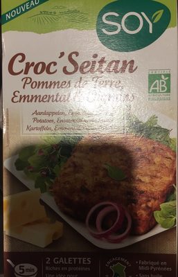 Croc galette seitan pomme de terre emmental oignon - Product - fr