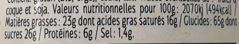 Maxi galettes pur beurre - حقائق غذائية - fr