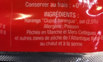 Filets de harengs saurs - Ingredients - fr