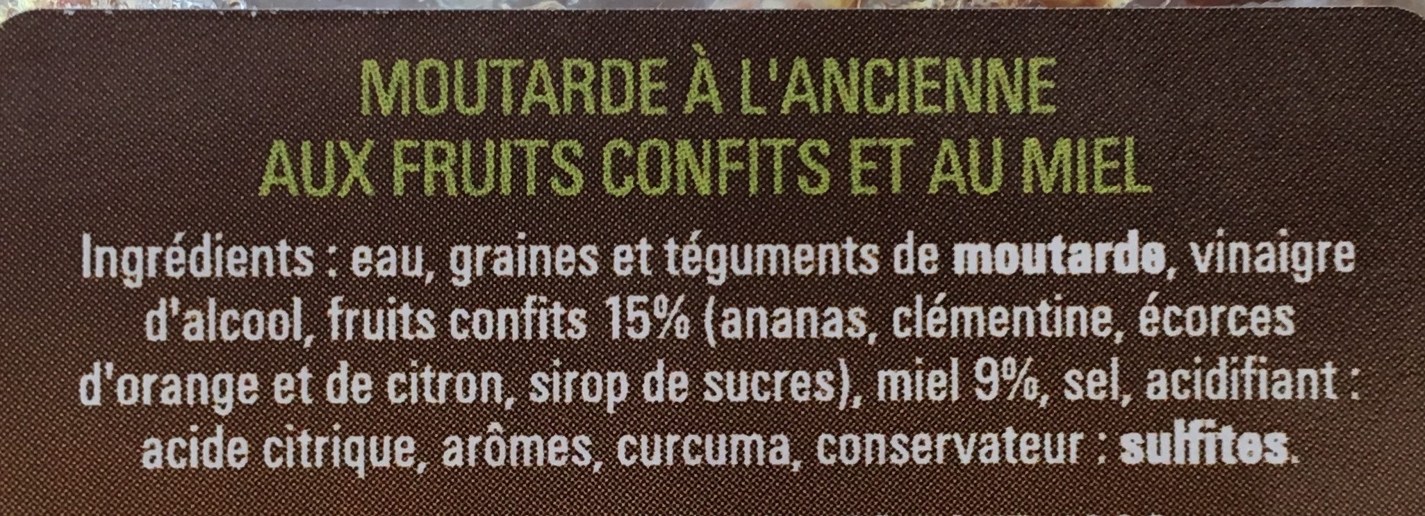 200G Moutarde Ancienne Miel / FR - Ingredients - fr