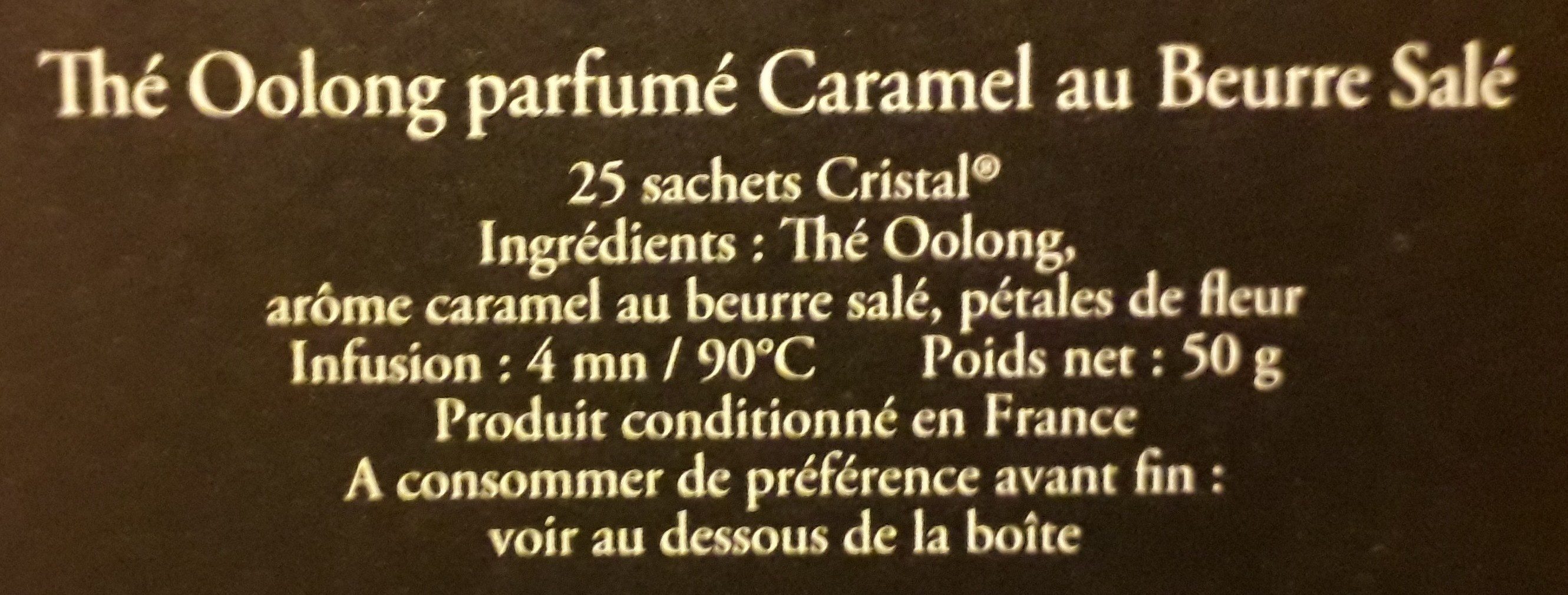 Thé Oolong parfumé Caramel au Beurre Salé - Ingredientes - fr