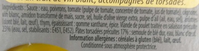 Poulet basquaise - Torsades et légumes - Ingrédients
