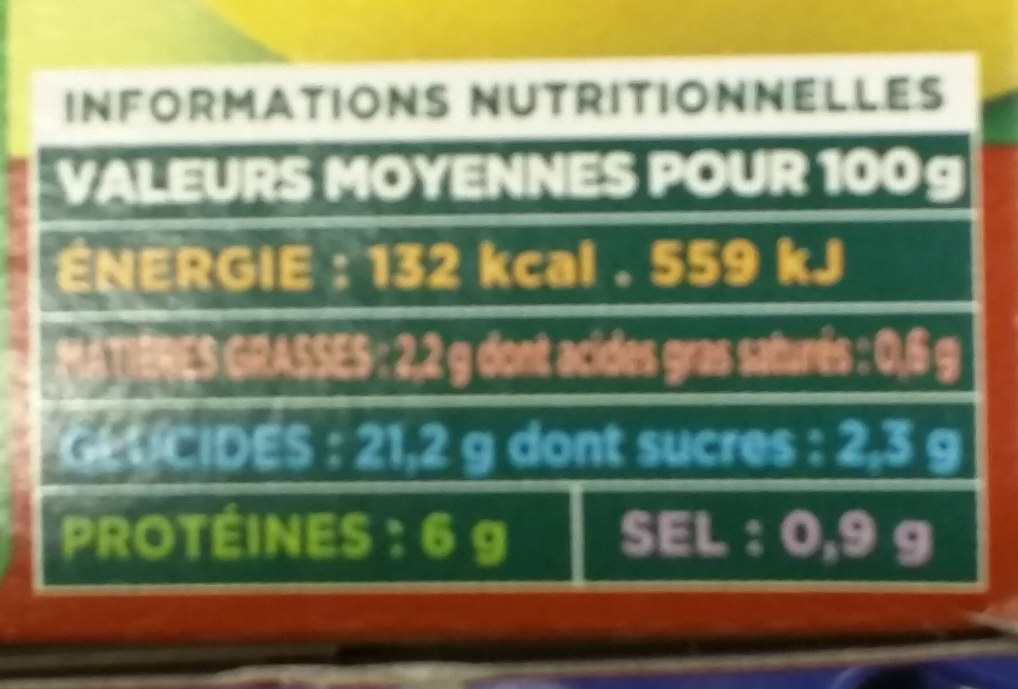 Taboulé poulet roti - Información nutricional - fr