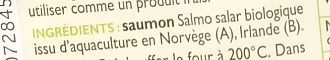 2 Pavés de Saumon - Ingredients - fr