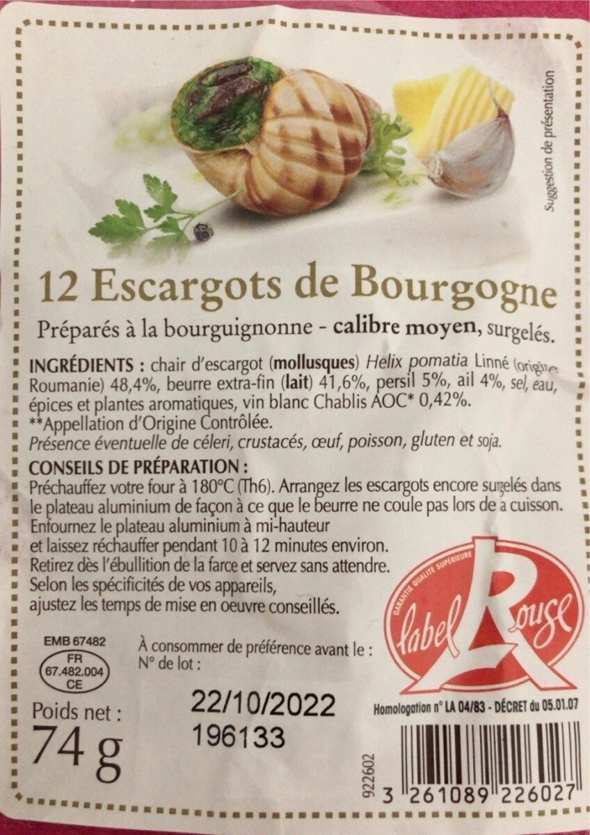 Escargots de Bourgogne - Produkt - fr
