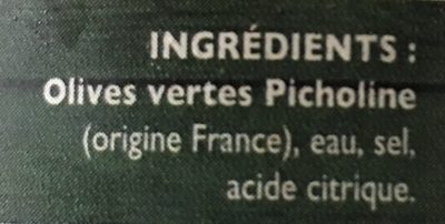 Olives Picholine Royale Gard - Ingredients - fr