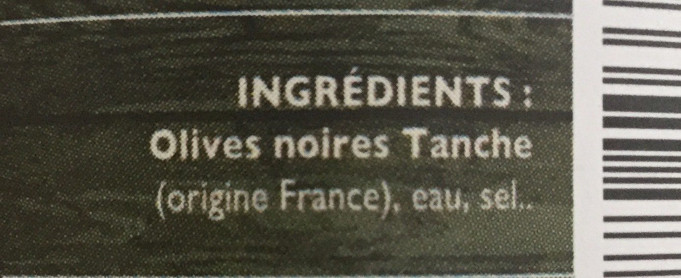 Olives noires Tanche EXTRA - Ingredients - fr