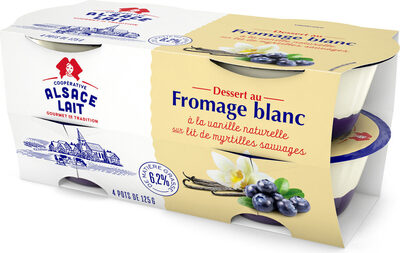 Dessert au fromage blanc Vanille naturelle sur lit myrtille 6,2% MG - Produit