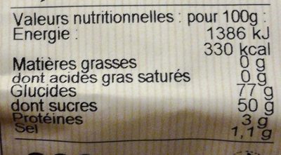Nonnettes Fourrées Mirabelle 200G - Nutrition facts - fr