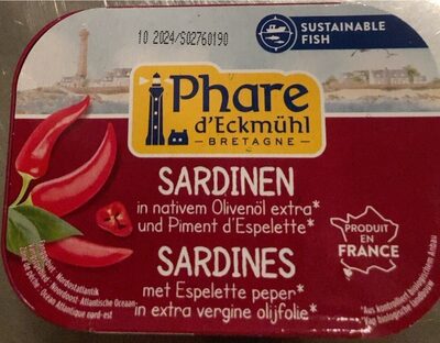 Sardines à l’huile d’olives vierge aux piments d’Espelette bio - Produit