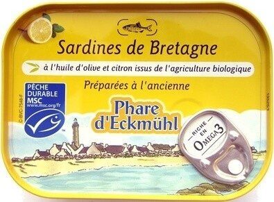 Sardines de Bretagne à l'huile d'olive et citron - Produit