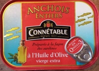 Anchois entiers à l'huile d'olive vierge extra - Produit