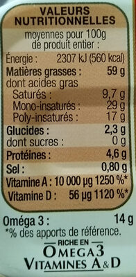 Foie de morue fumé au bois de hêtre - Nutrition facts - fr