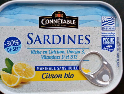 Sardines marinade sans huile citron bio - نتاج - fr