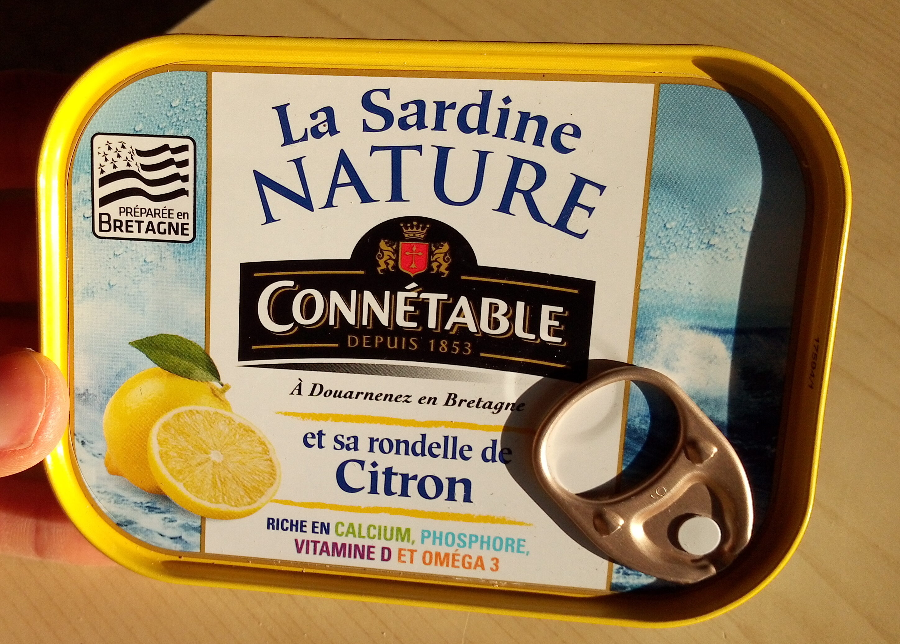La Sardine Nature et sa rondelle de Citron - Instruction de recyclage et/ou informations d'emballage