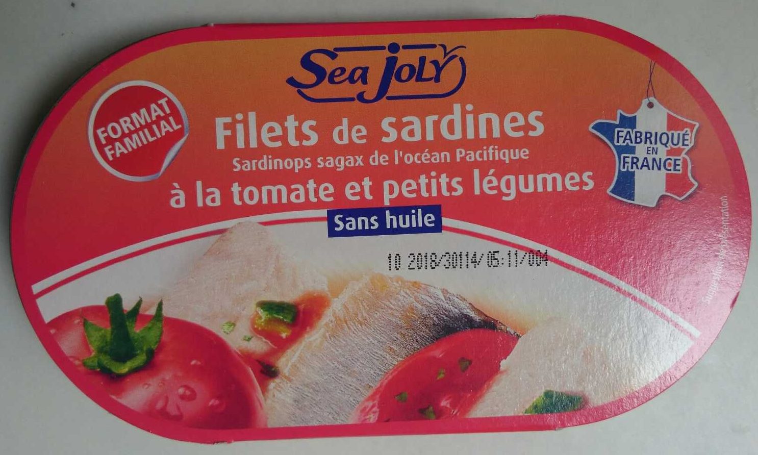 Filets de Sardines Tomates et Petits Légumes sans Huile - Producto - en