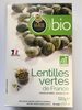 Lentilles Vertes De France Bio - Produit