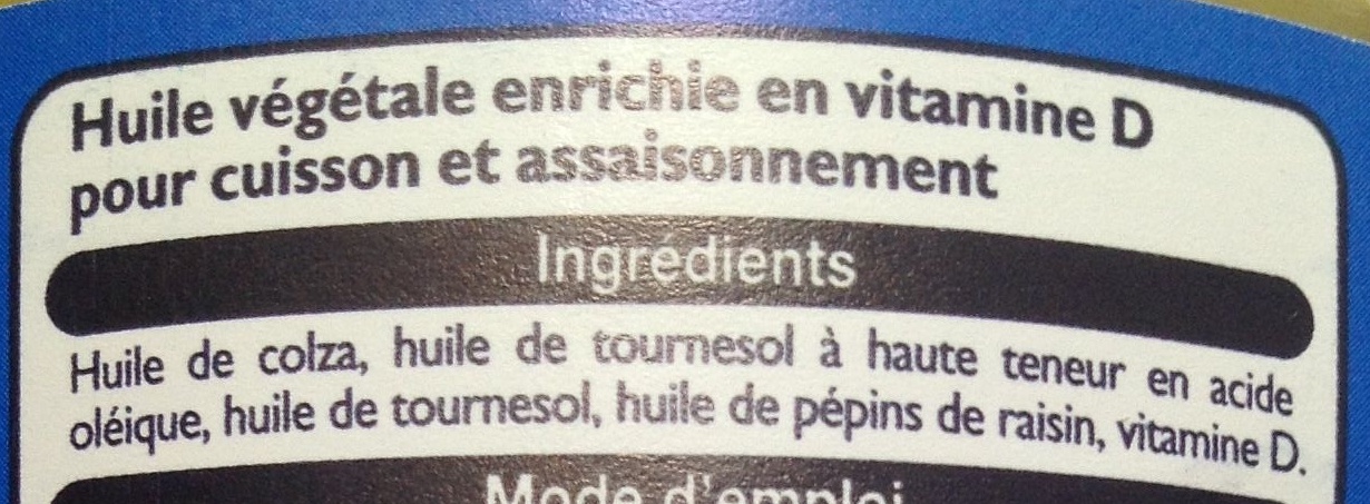 4 huiles, source d'oméga 3 - Ingredients - fr