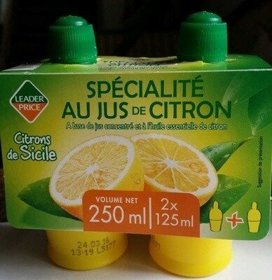 Jus de citron - Produit