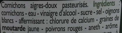 Cornichons aigres-doux - Ingredientes - fr
