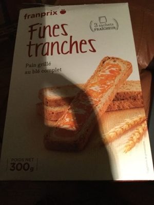 Fines Tranches  de pain grillé au blé complet - Product - fr