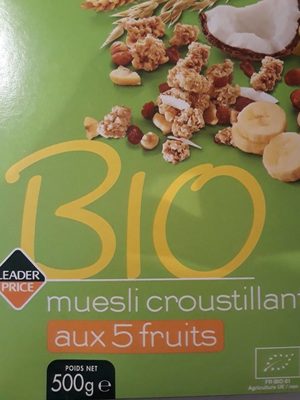 Muesli croustillant bio - Näringsfakta - fr