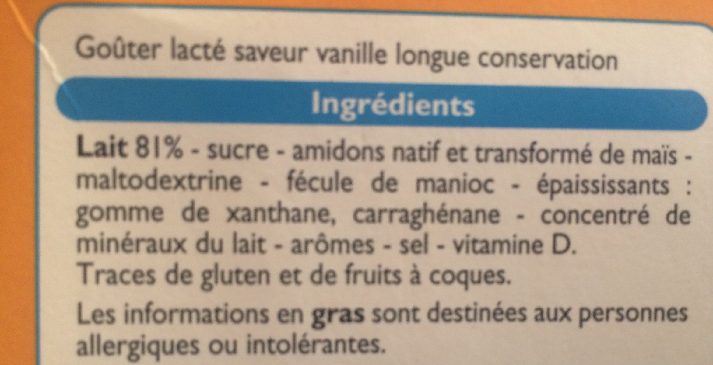 Chargement… - Ingredients - fr
