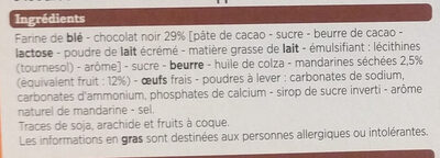 Biscuits Mandarine - Ingredients - fr