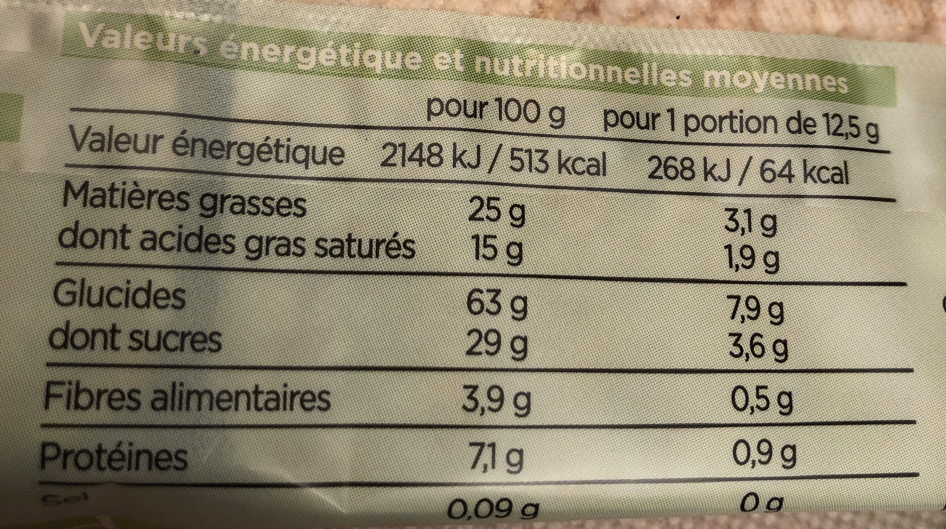 Les galettes de riz bio chocolat au lait - Nutrition facts
