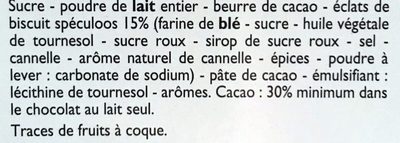 Chocolat au Lait aux Éclats de Speculoos - Ingredienser - fr