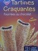 Tartines Craquantes Fourrées au Chocolat - Produit