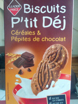 Biscuits P'tit Déj céréales & Pépites de chocolat - Produit