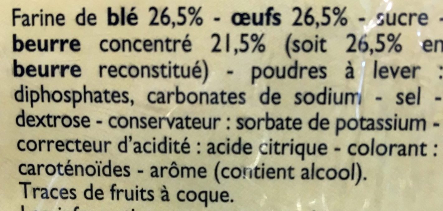Quatre quart breton - Ingredients - fr