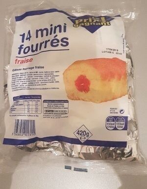 14 mini fourrés fraise - نتاج - fr