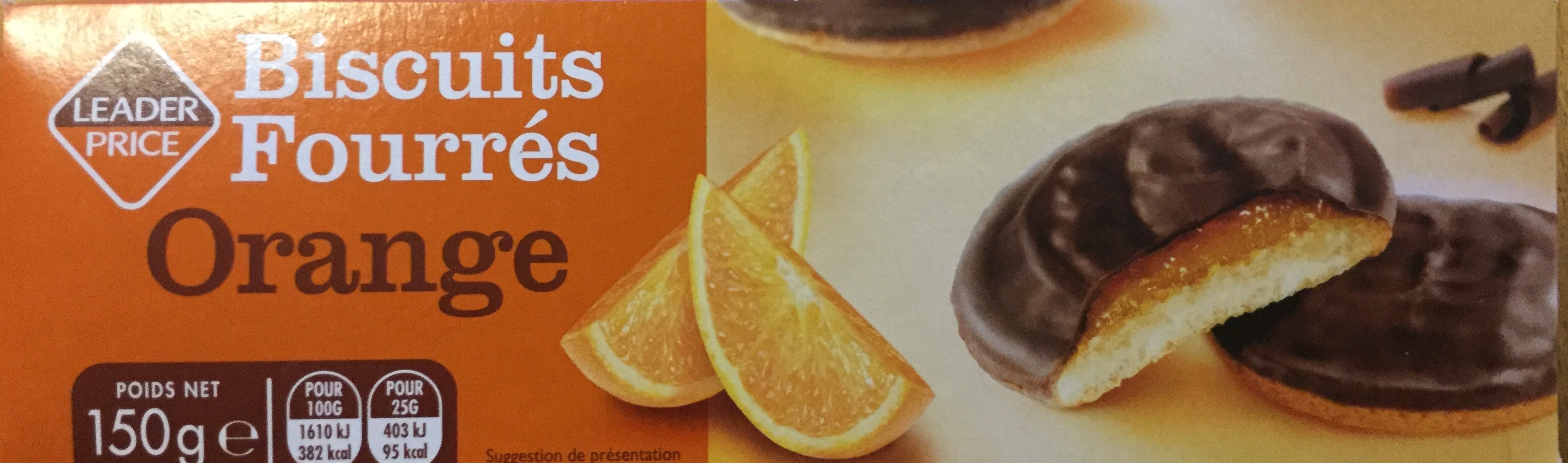 Biscuits fourrés orange - Produit