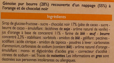 Genoise pur beurre orange - Ingrédients