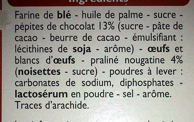 Cookies Nougatine - Ingredients - fr