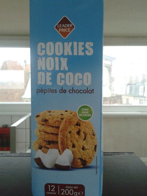 Cookies Noix de Coco pépites de chocolat (12 biscuits) - 1