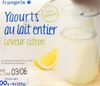 Yaourts au Lait Entier, saveur citron - Produit