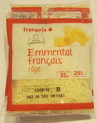 Emmental Français Râpé - Product - fr